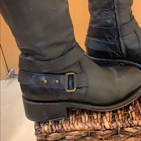 Women’s Black Leather Riding Boots sz. 7.5 - Picture 3 of 7